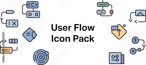 User Flow Icon Pack for User Interface Design