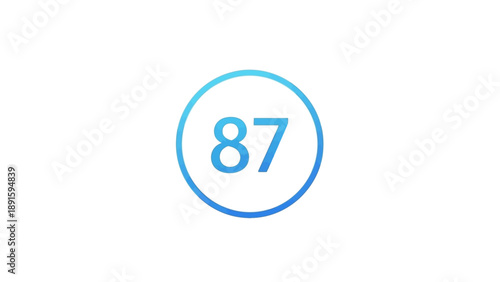 Wallpaper Mural Abstract blue background with blue and white buttons and a number icon Torontodigital.ca