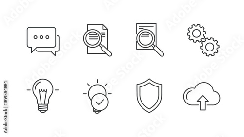 Wallpaper Mural Set of web design icons for business media and health applications Torontodigital.ca