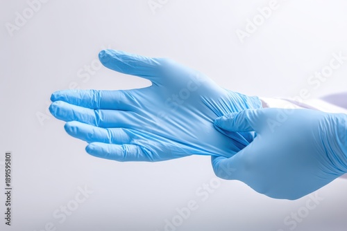 Precise glove donning in a clinical setting for sterile procedure