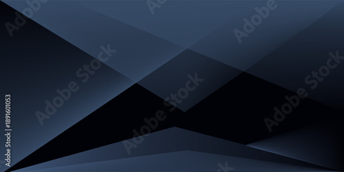 Modern black dark blue white abstract background. Minimal. Color gradient. Web banner. Geometric shape. 3d effect. Lines stripes triangles. Design. Futuristic. Metal metallic effect. Luxury. Premium.