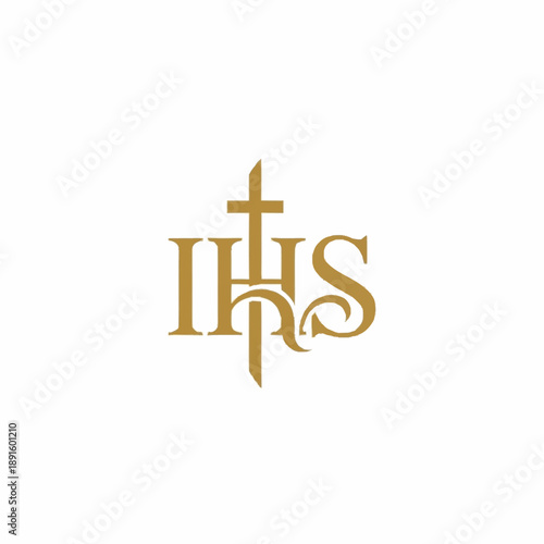 IHS monogram with cross symbol representing Jesus Christ.
