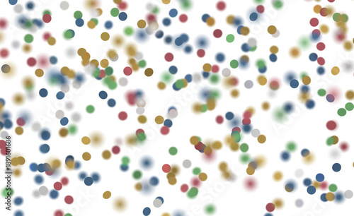Abstract background featuring colorful blurry confetti dots on a white backdrop, perfect for celebrations and festive de