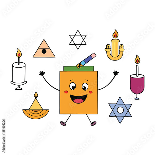 Joyful Jewish celebration background with warm light, Stars of David, soft blues and golds, festive patterns, and a peaceful glow symbolizing faith, unity, and happiness.
