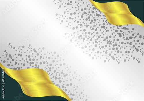 Luxury abstract template with golden metallic elements and silver metallic gradient for award certificates.