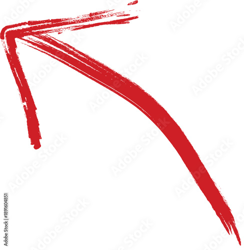 Illustration of black arrow curving upwards indicating growth and progress, isolated on transparent background