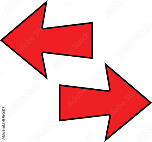 Free Download Set of black  red triangular arrow pointers isolated on white. - GFXLoad