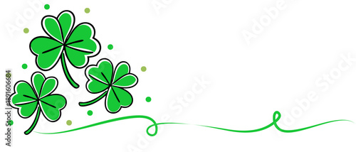Vector illustration of three leaf clover for st patricks day