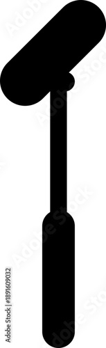 Microphone Audio Equipment Black Flat Style Vector Icon Sound Recording Symbol and Music Podcast Outline Graphic Group Featuring Mic, Headset and Earphone