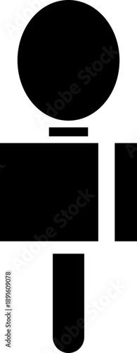 Microphone Audio Equipment Black Flat Style Vector Icon Sound Recording Symbol and Music Podcast Outline Graphic Group Featuring Mic, Headset and Earphone