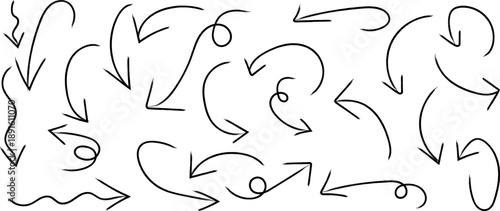 A chaotic arrangement of hand drawn black arrows and curved lines covers the entire frame indicating movement and direction high-quality professional detailed