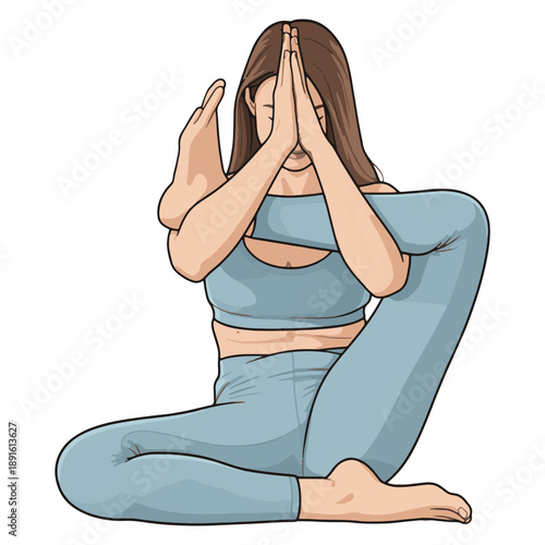 Graceful  Yoga Pose for Flexibility and Mindfulness