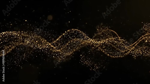 Abstract Light Patterns in Motion, Digital Art, Dark Background, Cinematic Viewpoint