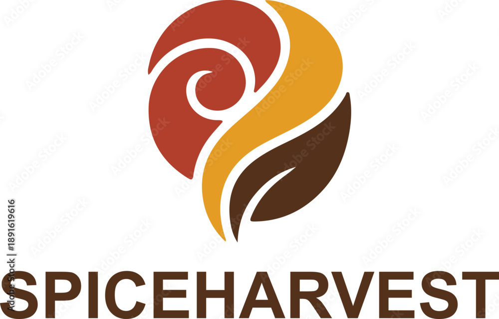 Fototapeta premium Spiceharvest logo showcasing a vibrant blend of natural elements for flavor and quality