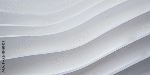 Abstract white background vector with a soft geometric wave pattern and 3d gray line curves for a professional business wallpaper design template