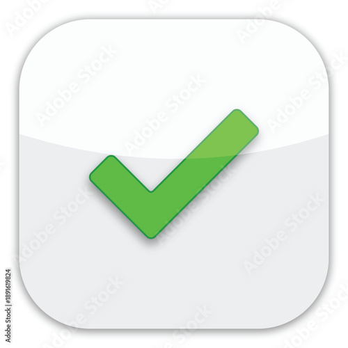 Tick Mark Vector Icon — Completed Task, Confirmation and Approval Symbol