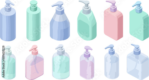 hand soap dispenser bottle set