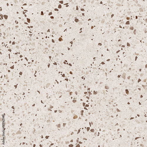 Abstract terrazzo flooring seamless pattern with pieces of granite