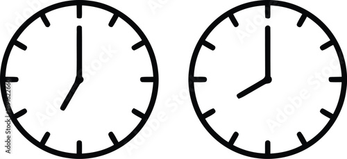 Clock illustration sign collection. watch symbol , Time icon vector set.