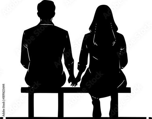 Relationship Distance Concept Two People Sitting