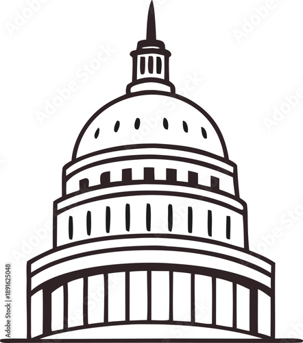Iconic symbol of american democracy and government Vector