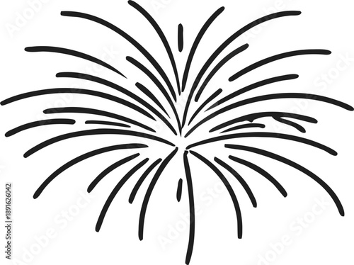 Vibrant firework burst illuminating the night sky Vector