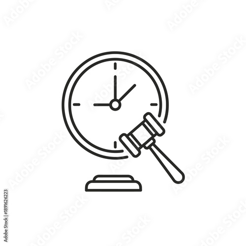 Legal Timeline Icon – Law Case History Chronology Vector