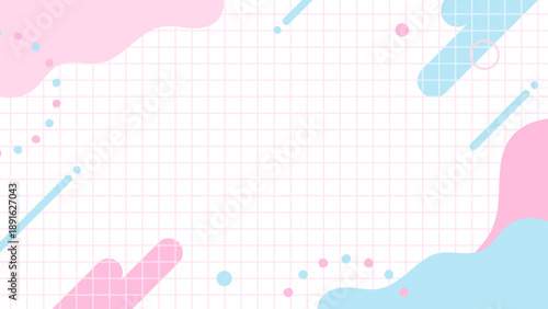 春のSALEやキャンペーン　ポップなバナー背景　16:9