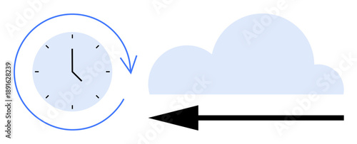 Cloud backup concept. Efficient cloud backup systems ensure data security and quick recovery. Cloud backup simplifies data storage and retrieval. For IT, data recovery, tech services, cloud storage