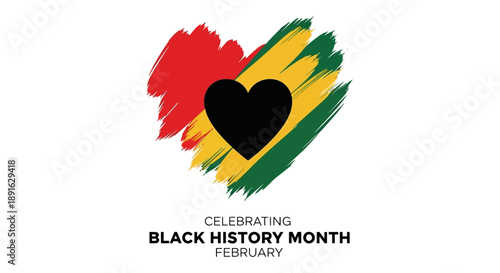 Celebrate Black History Month with Love Vibrant Heart Icon Symbolizing African Heritage and Unity
