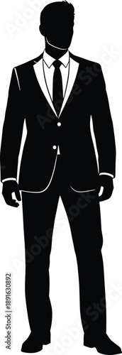Black silhouette of a man in a suit white background man, suit, silhouette, black, white background, formal wear, business attire, monochrome, male figure, dressed up, clothing, no face, white, backgr