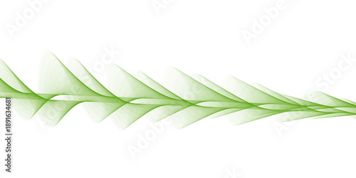 An abstract green wave design creates a fluid nature backdrop with light curves and a vector pattern element for an eco friendly spring wallpaper or web banner template