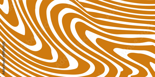 Vector Seamless Border with Flowing Salted Caramel. Abstract Sweet Texture. Creative Food Background for Packaging Design and Advertisement