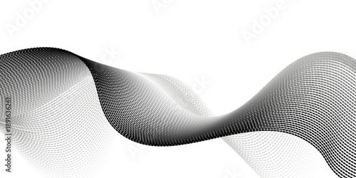 Abstract wave element for design. Digital frequency track equalizer. Stylized line art background. Vector illustration