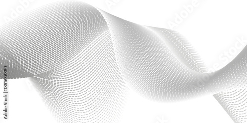 Abstract grey curved wavy lines background. Vector design eps10