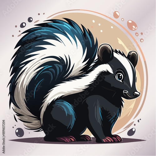 Stinktier - Cartoon Comic Stil