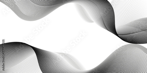 Abstract wave element for design. Digital frequency track equalizer. Stylized line art background. Vector illustration