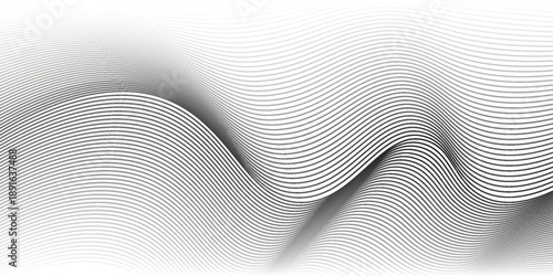 Vector abstract geometric background. curved lines  eps10