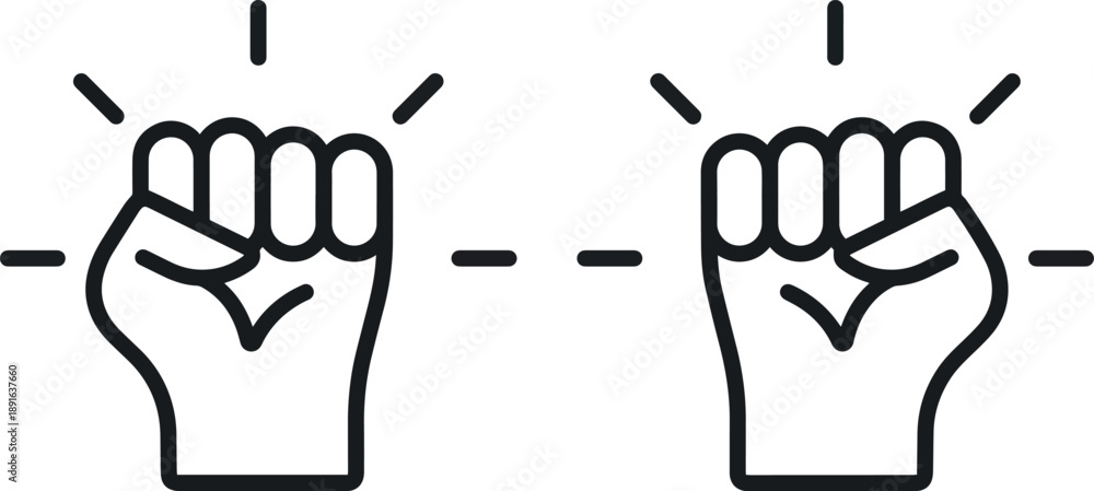Obraz premium Empowering solidarity Two fists united in strength and determination