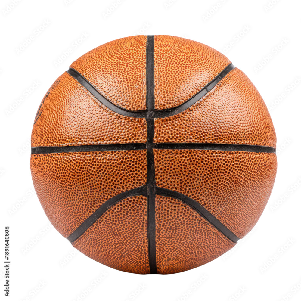 Fototapeta premium A close-up view of a basketball on a black background