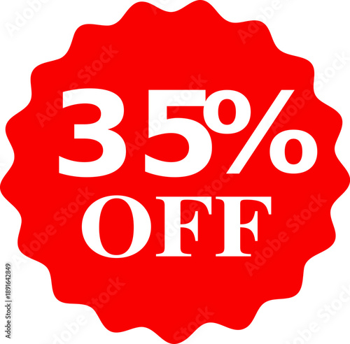 Sale stickers and promotional labels for advertising. Discount price tags for retail marketing, Tag new set, New label and tag. 35%, 60%, 70%, 75% sale icon.