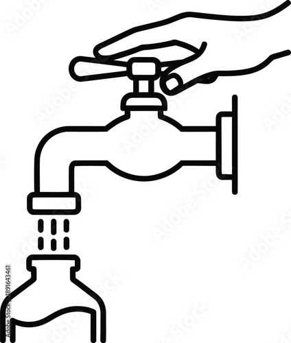 A hand carefully filling a reusable bottle with fresh water from a household tap, emphasizing hydration