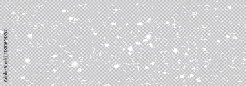 Panorama view background.  Falling flake drops dust splash new year magical storm isolated background
