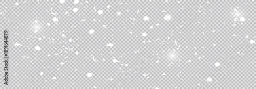 Winter falling snow. Snowflakes fall. Panorama view background.