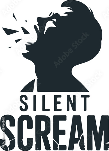 Silent Scream Anguish and Broken Expression
