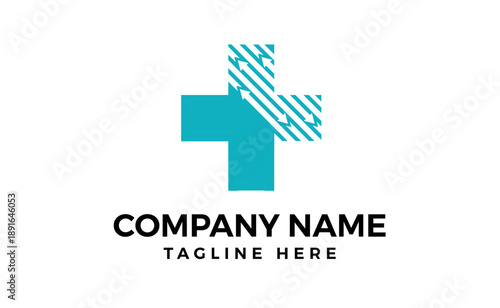 Logo design medical technology icon minimalist vector illustration