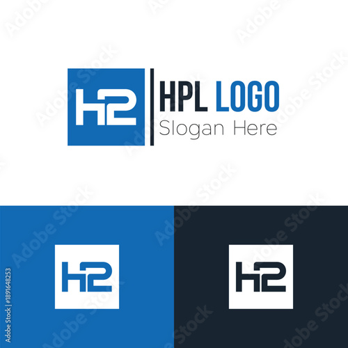 HPL letter design. HPL letter technology logo design