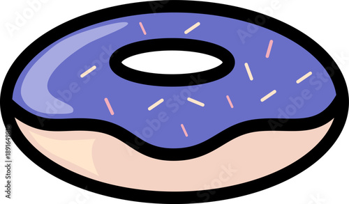 donut vector illustration. simple vector design. flat design.