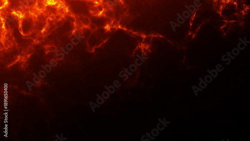 Canvastavla Floating red ashes and glowing ember particles in dark space with smoky atmosphere, abstract fiery texture for cinematic and dramatic digital backgrounds