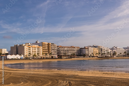 View of the city Arrecife, capital of Lanzarote.